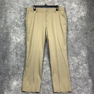 NIKE Golf Pants Mens 36X30 Beige Dri-Fit Flat Front Stretch Standard Fit NWT NEW